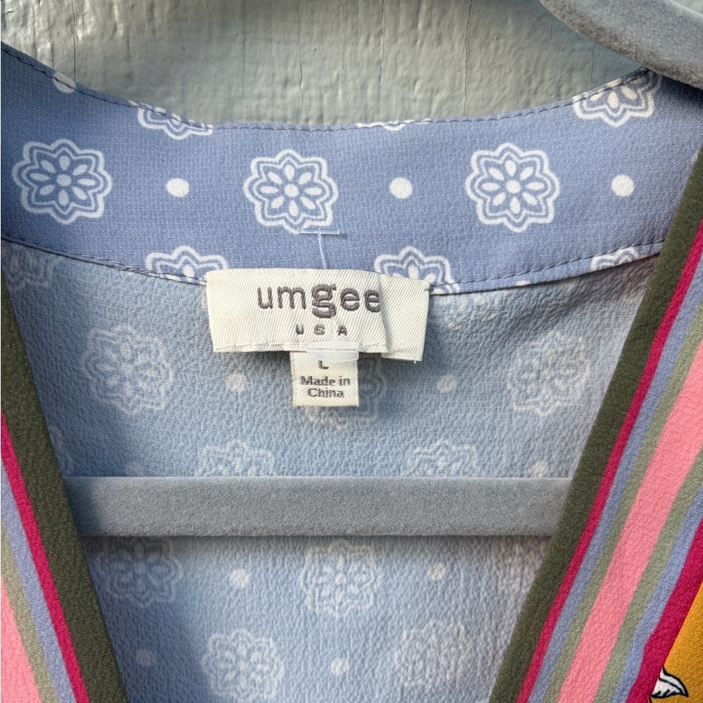 Umgee Floral V-Neck Women's Blouse - Picture 2 of 8
